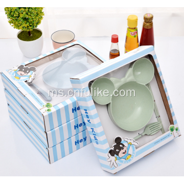 4-Pieces Minnie Mouse Shape Baby Dinnerware